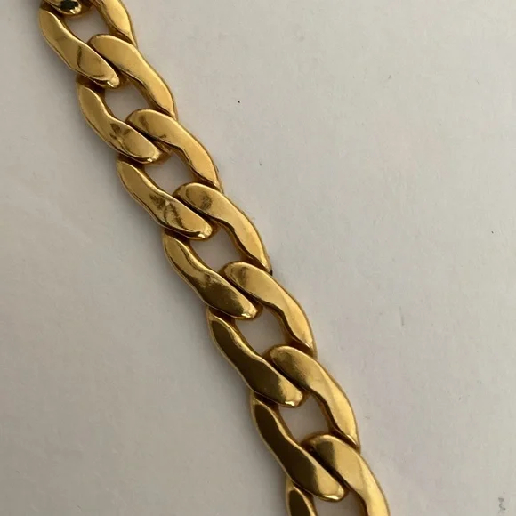 Vintage Gold Medallion Chain Belt Heavy Statement Medallion Curb Chain Vintage Gold Medallion Chain Belt Heavy Statement Medallion  main image 4